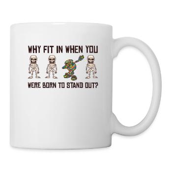 Le squelette coloré soutient le dabbing - Mug blanc - blanc - Droite