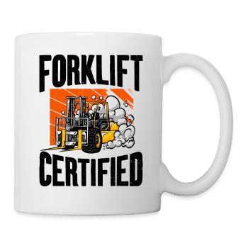Certifié chariot élévateur - Mug blanc - blanc - Droite