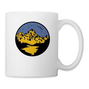 Naturliebhaber Mitternachtshimmel Wandern Camping - Tasse - Weiß - Rechts