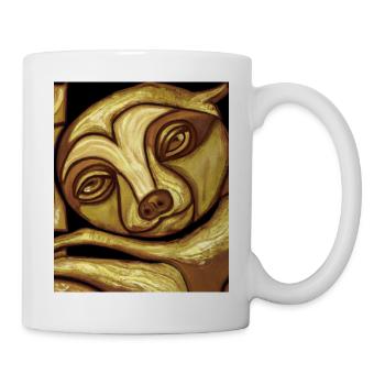 Sloth Portrait Funny Cubism Gustav Klimt - Mug - white - Right