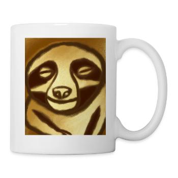 Sloth Portrait Funny Cubism Gustav Klimt - Mug - white - Right