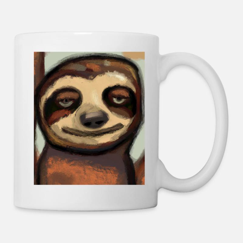 Portrait paresseux Drôle de cubisme - Mug blanc - blanc