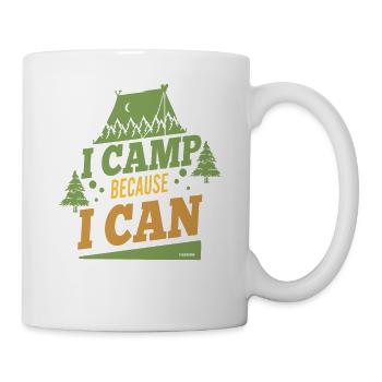 Je campe parce que je peux camper - Mug blanc - blanc - Droite