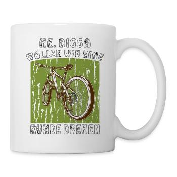 FAHRRAD HE DIGGA - Tasse - Weiß - Rechts