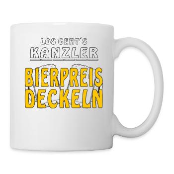 KANZLER BIERPREIS DECKELN - Tasse - Weiß - Rechts