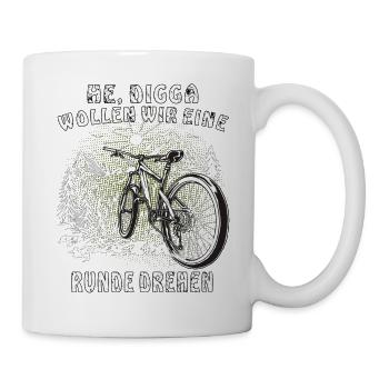 FAHRRAD HE DIGGA - Tasse - Weiß - Rechts