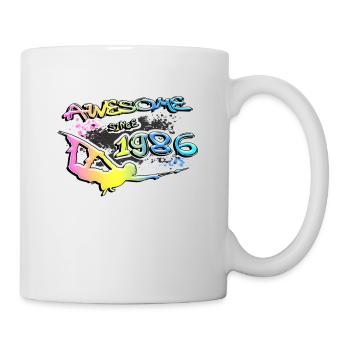 Awesome since 1986. Wakeboard Lifestyle - Mug - white - Right