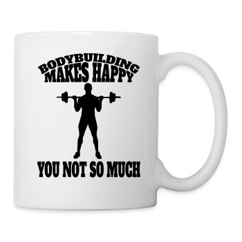 Fitness Athletes Strength Training Muscle Bodybuilder - Mug - white - Right