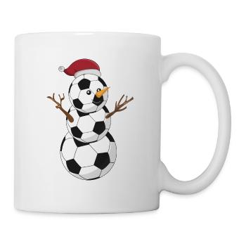 Mignon Football Bonhomme de neige Coupe du monde des sports d’hiver - Mug blanc - blanc - Droite