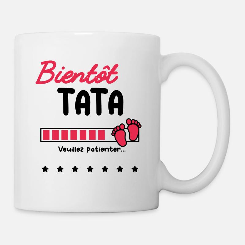 bientôt Tata cadeau future Tata - Mug blanc - blanc
