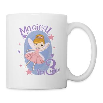 3 Years Old Bday Party 3rd Birthday Girl Fairy - Mug - white - Right