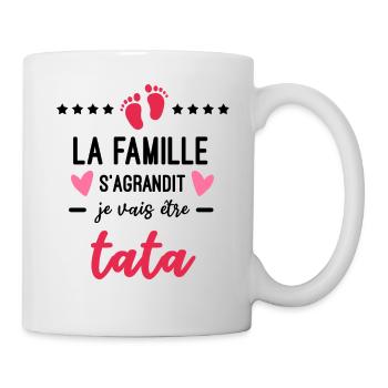 famille s'agrandit Tata cadeau future Tata - Mug blanc - blanc - Droite