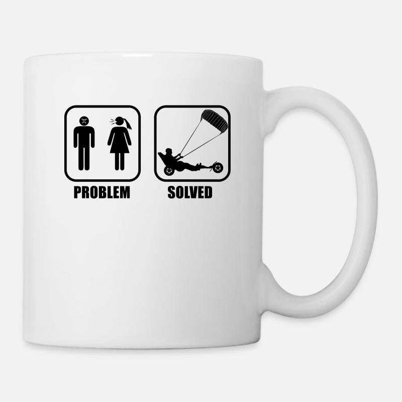 Beach Kite Windracer Land Kite Kite Beach Sailor - Mug blanc - blanc