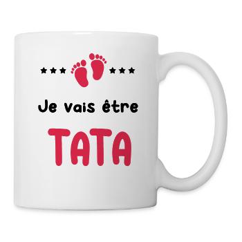 je vais être Tata cadeau future Tata - Mug blanc - blanc - Droite
