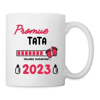 Annonce grossesse Tata Promue Tata 2023 - Mug blanc - blanc - Droite