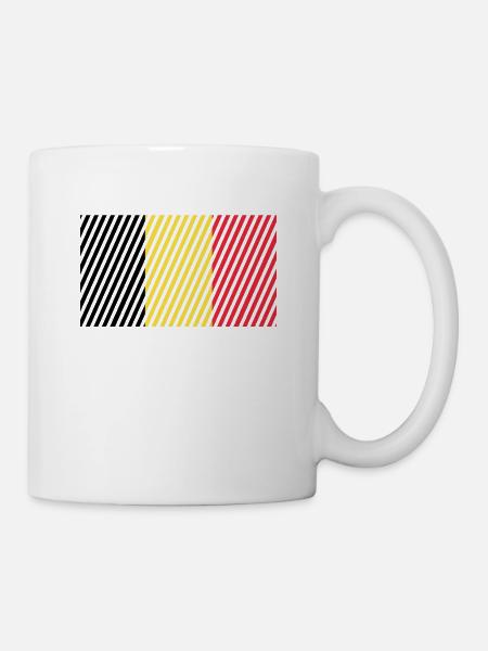 Belgien Flagge - Tasse - Weiß