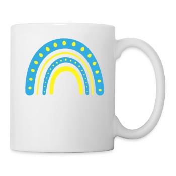 Zahntechniker Retro Farben Regenbogen und Blau und - Tasse - Weiß - Rechts