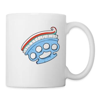 Zahntechniker lustiger Spruch Whats Up Bridges ? - Tasse - Weiß - Rechts