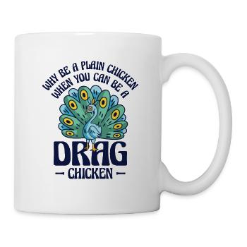 Peacock Positivity Drag Peacock Fan - Mug blanc - blanc - Droite