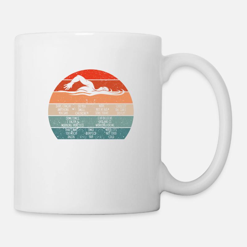Aucun nageur n’a jamais dit natation de compétition - Mug blanc - blanc