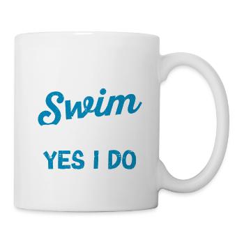 Ich schwimme nicht immer Oh, warte, ja, ich schwim - Mug blanc - blanc - Droite