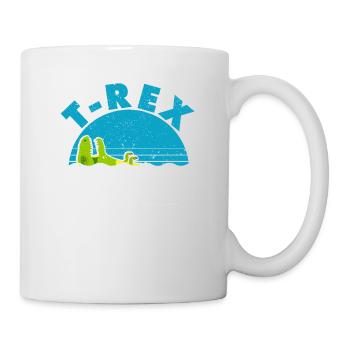 Lustiger Schwimmer Dinosaurier Schwimmen Schläge - Tasse - Weiß - Rechts