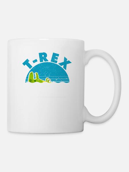 Lustiger Schwimmer Dinosaurier Schwimmen Schläge - Tasse - Weiß