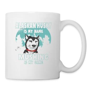 Alaskan Husky Mushing Game Design for Husky fans - Mug - white - Right