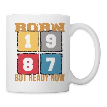 1987 Anniversaire 35 ans Édition anniversaire rétro - Mug blanc - blanc - Droite