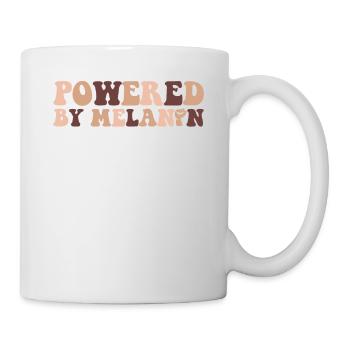 Powered By Melanin Proud Melanated Black - Mug - white - Right