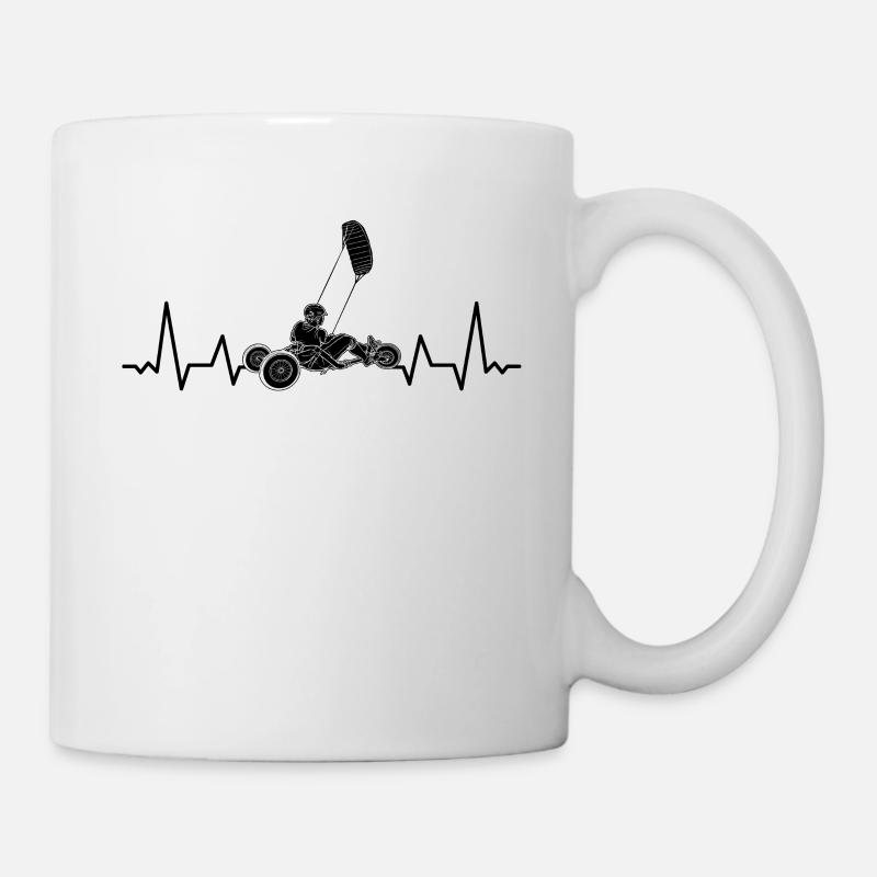 Beach Kite Windracer Land Kite Kite Beach Sailor - Mug blanc - blanc