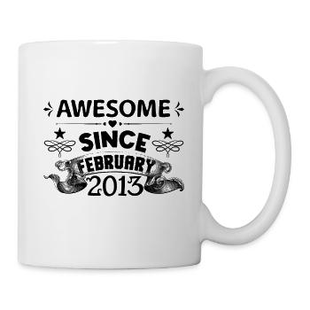 February 2013 | Awesome 2013 | born in February - Mug blanc - blanc - Droite