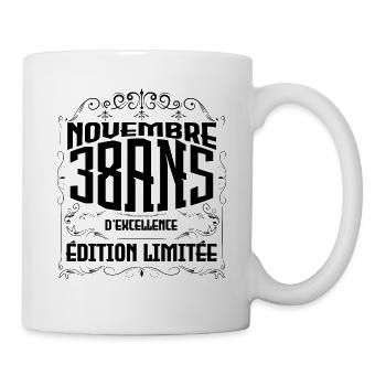 Novembre 38 Ans - idée cadeau d'Anniversaire. - Mug blanc - blanc - Droite