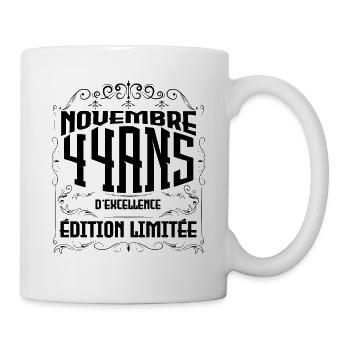 Novembre 44 Ans - idée cadeau d'Anniversaire. - Mug blanc - blanc - Droite