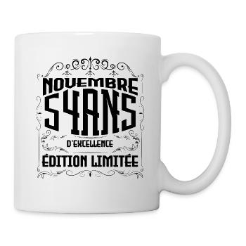 Novembre 54 Ans - idée cadeau d'Anniversaire. - Mug blanc - blanc - Droite