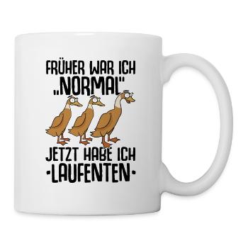 Laufenten Laufente Entenzucht Ente Entenzüchter - Tasse - Weiß - Rechts
