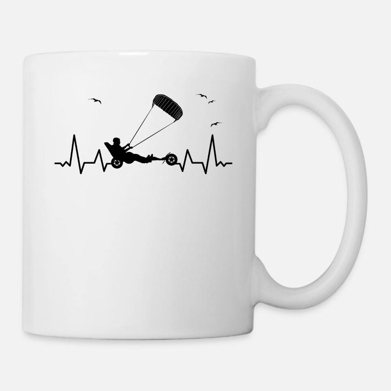 Beach Kite Windracer Land Kite Kite Beach Sailor - Mug - white
