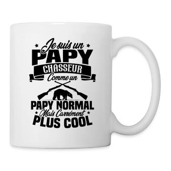 Je suis un papy chasseur comme un papy normal - Mug blanc - blanc - Droite