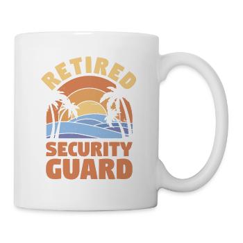 Rétro Gardien de sécurité à la retraite Retraité - Mug blanc - blanc - Droite