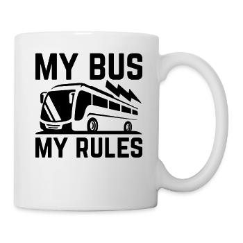 My Bus My Rules - Funny School Bus Driver - Tasse - Weiß - Rechts