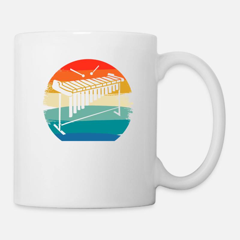 Retro Vintage Classic Marimba Player Instrument - Tasse - Weiß