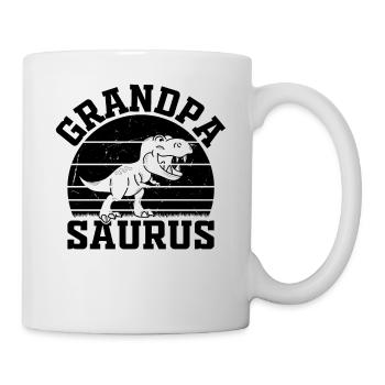 Grandpa Saurus Grandpa Dino - Grandpasaurus - Mug - white - Right