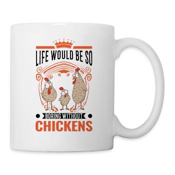 Poulets Élevage de poulets Éleveur de poulet - Mug blanc - blanc - Droite