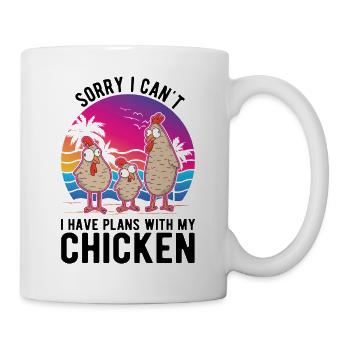 Poulets Élevage de poulets Éleveur de poulet - Mug blanc - blanc - Droite