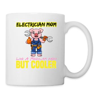 Electrician Mom Like A Regualr Mom But Cooler - Mug - white - Right