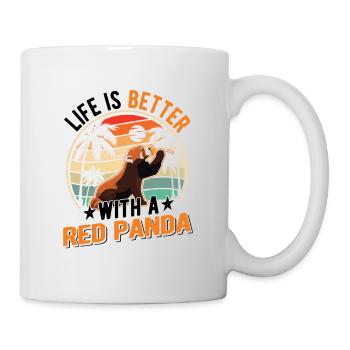La vie est meilleure avec un panda roux Roter Panda - Mug blanc - blanc - Droite