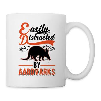 Facilement distrait par Aardvarks Aardvark - Mug blanc - blanc - Droite