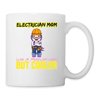 Electrician Mom Like A Regualr Mom But Cooler - Mug - white - Right