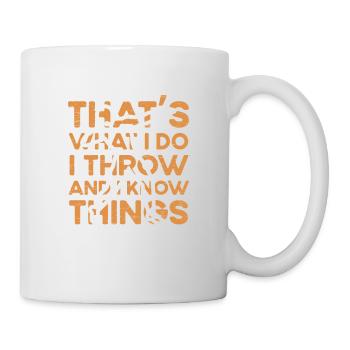 Ce que je fais Athlétisme Lancer du poids - Mug blanc - blanc - Droite