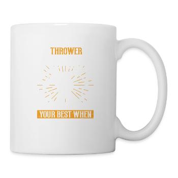 Thrower Problems Athletics Funny - Mug - white - Right